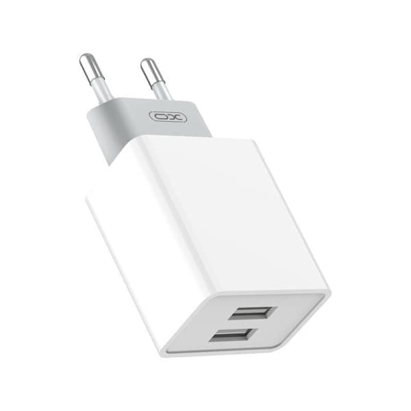 2xUSB hurtiglader vegglader iPhone, Samsung - Hvit Hvit