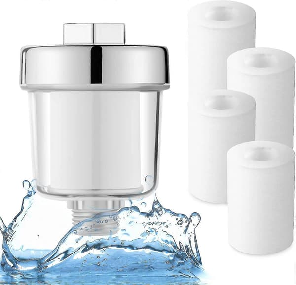 Duschfilter, duschfilter, duschhuvud vattenfilter med 5 filterelement (duschfilter)