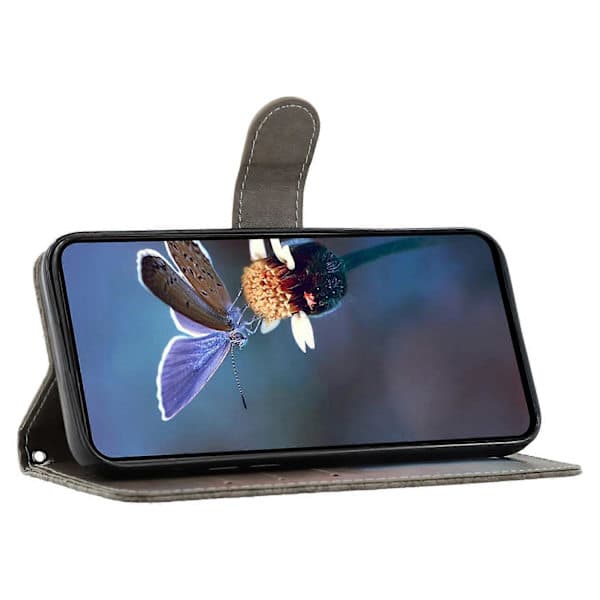 Fodral till iPhone 16e Spetsblommor PU Läder Flip Plånboksfodral