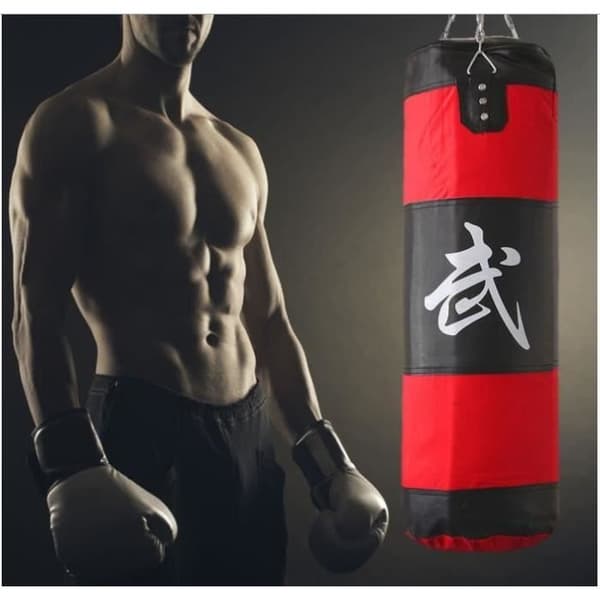 Boxningssäck - Kickboxningsset - 1 m - Handskar ingår - 25 cm kedja