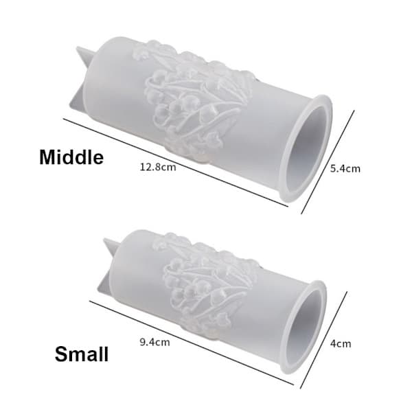 3D Cylinder Ljusform Tårtahartsform MELLAN Middle