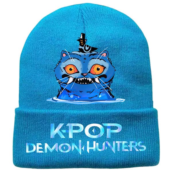 KPOP Demon Hunter Tyk Varm Ørevarmende Hat Herre Vinter Ride Strikket Hat white