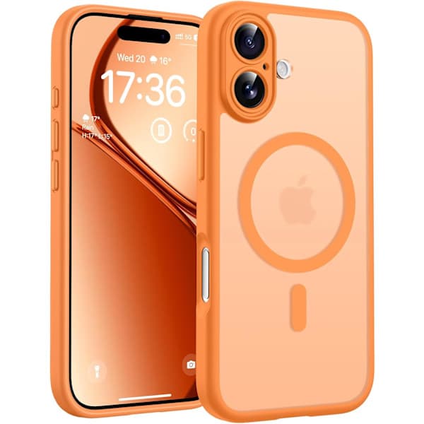 Magnetisk etui til iPhone 17 6,3-tommer, kompatibelt med MagSafe (Orange) iPhone 17