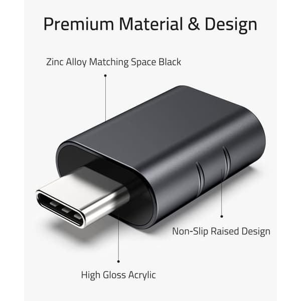 Pakke USB C til USB-adapter, USB C Han til USB 3 Hun, Kompatibel med iMac 2023 og andre Type-modeller