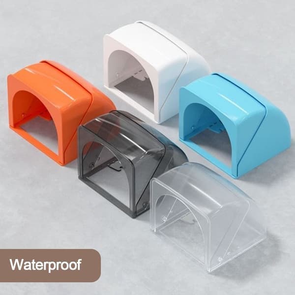 Vejrbeskyttelse til udendørs stikkontakter Vandtæt stikkontaktdæksel SORT black