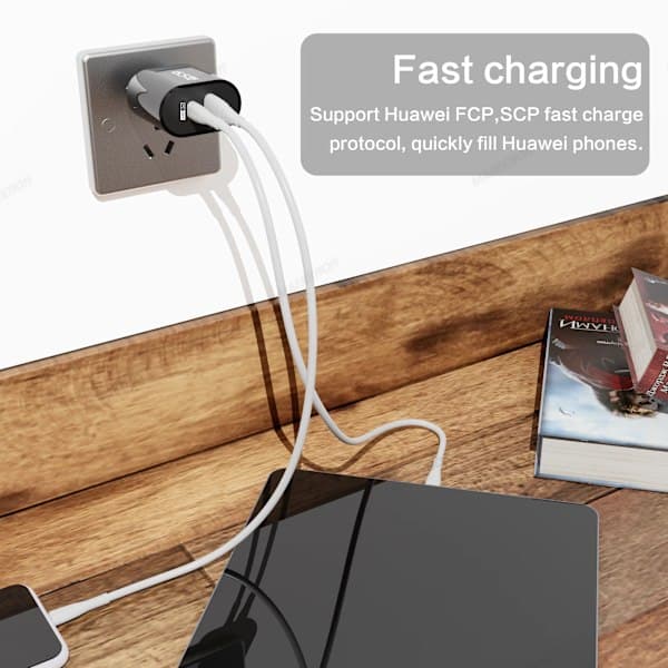 Total 65W GaN C Oplader Quick Charge 3.0 EU US PD -C TypeC Hurtig Oplader Til iPhone Xiaomi Samsung Telefonadapter White EU Plug