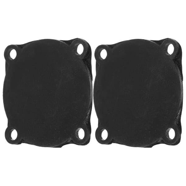 2 stk. luftkompressorafbryderpude gummipakninger skildpaddeformet pude sort 4,20X4,00X0,20CM