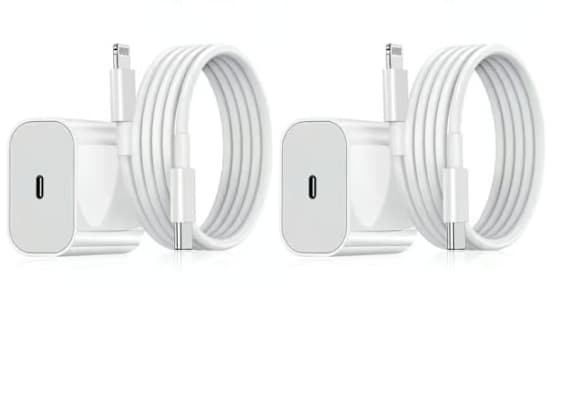 2 kpl - Laturi iPhonelle - Pikalaturi - Adapteri + Kaapeli 20W Valkoinen one size iPhone 2-Pack iPhone（NT） 2-Pack iPhone 2-Pack iPhone