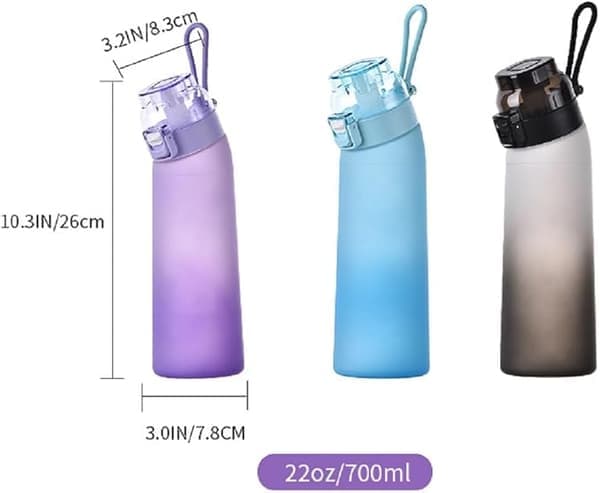 Air-Up Vattenflaska 700ml - 8 Smakkapslar | Sockerfri & Aromatisk | Gradient med Sugrör bule