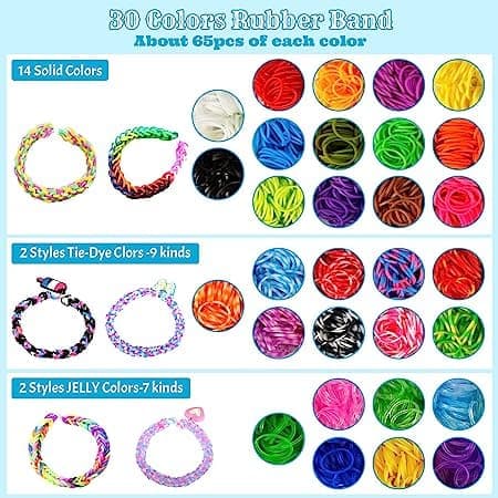 Loom Bands kit 2500 pysselbitar 40 färger armbandstillverkning
