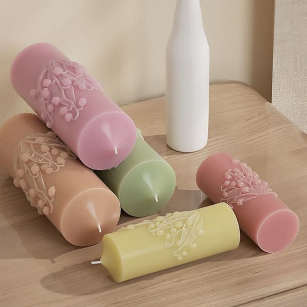 3D Cylinder Stearinlysform Kageharpiksform MELLEM Middle
