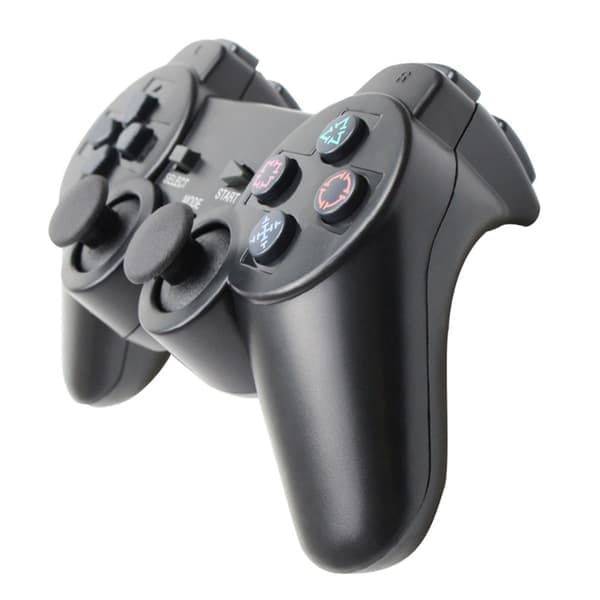 Trådløs Game Controller Dobbelt Vibration 2.4GHz Lav Latens Fjernbetjening Game Controller Kompatibel med PS2 Sort