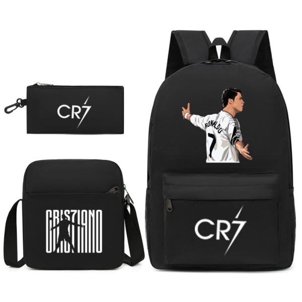 CR7 printed axelryggsäck Student i tre delar Black 3