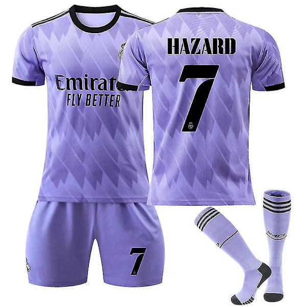 Hazard #7 Tröja Galacticos Real Madrid 22/23 Fotbollströja Set L