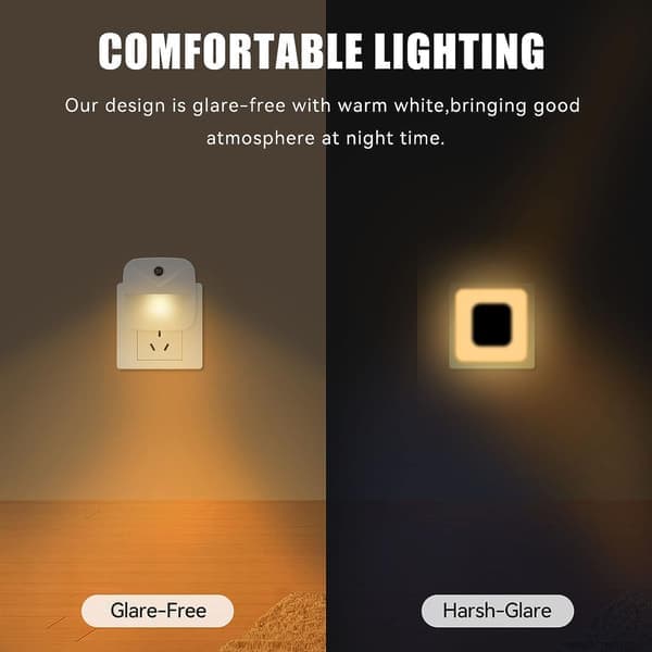 Natlys Plug-in Smart Light Pack med 4 automatiske tænd- og slukvægge
