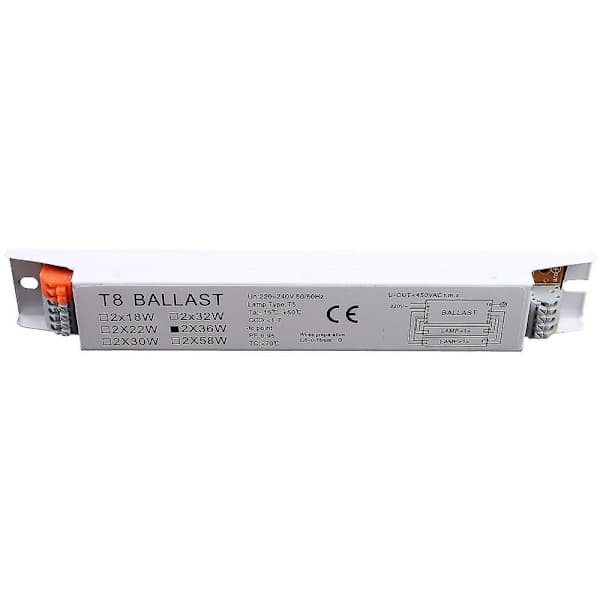 220-240v AC 2x36w Bredspennings T8 Elektronisk Forkobling Lysrør Forkoblinger