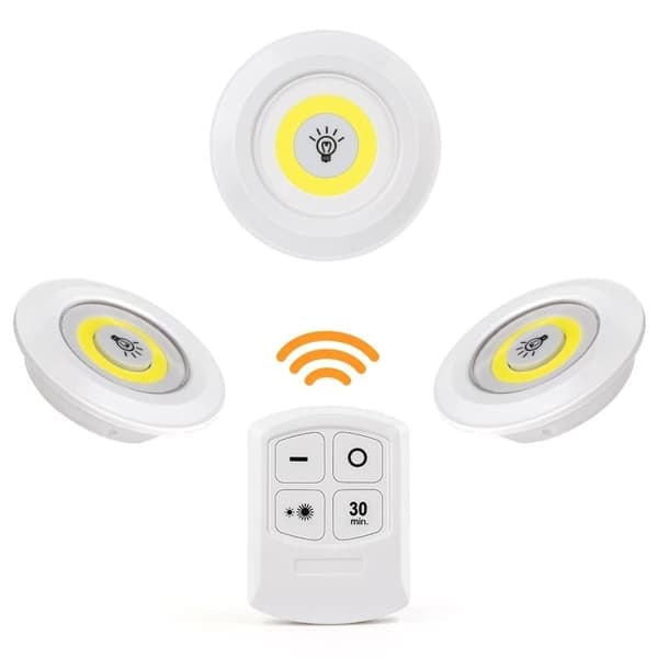 LED-spotlights med fjernkontroll (3-pakning)