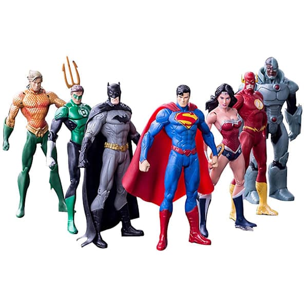 7 stk/sæt DC Justice League Batman dukke actionfigur mini statue legetøj samleobjekt