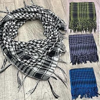 Multifunksjonell Arafat Hijab Skjerf Sjal Bandana Voksen Ørken Arabisk Shemagh Hodeplagg Arabisk Saudi Hodeplagg Grå Gray