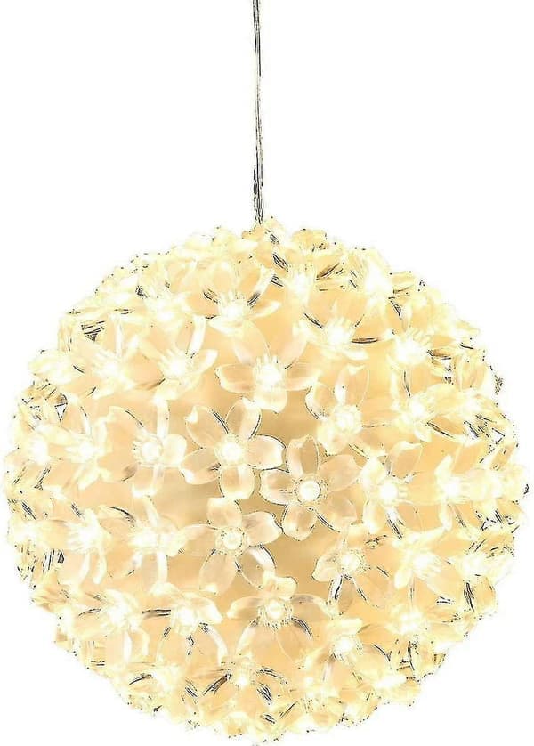 100 LED lyskæde Kuglelys kugle Varm hvid Julepynt Kugle julelys Jul Ca. 15 cm