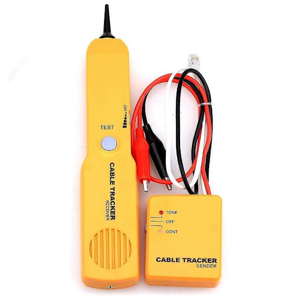 Cable Finder Tone Generator Probe Tracker Wire Tracer Cable Circuit Tester Features Alligator Clips RJ11 Connector Location Tool