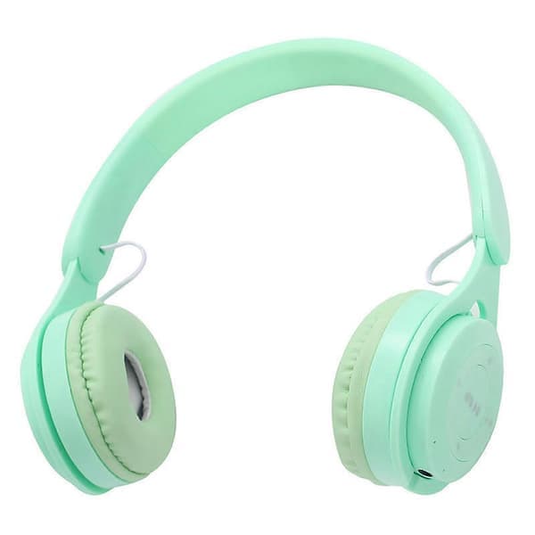 M6 Trådlösa Vikbara Hörlurar Macarons Tunga Bas Bluetooth-kompatibla Gaminghörlurar Green