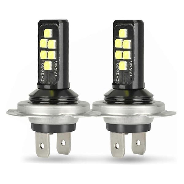 2X H7 LED Forlygtepærer Nærlys 6000K Cool White - Perfekt