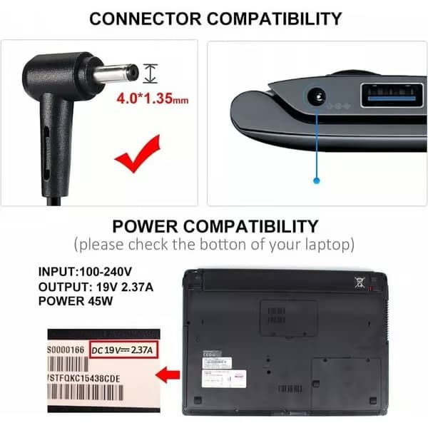 ASUS 45W computeroplader tilpasset til 4017-grænsefladen på Lenovo Longziming laptop-adapter