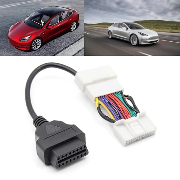 Til Tesla Model 3 Y OBD til OBD2 16-bens bilscanner værktøjskabeladapter