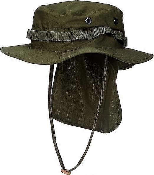 Britisk Boonie-hat med halsvarmer, safarihat, tropisk hat, va