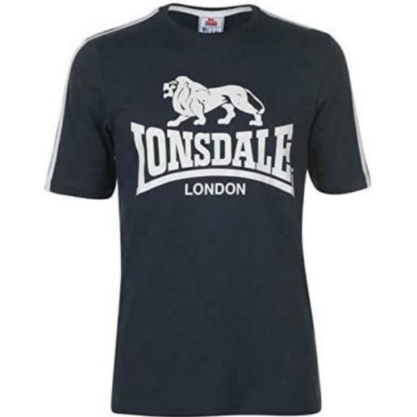 Marinblå och vit Lonsdale Lion T-shirt