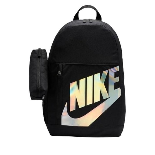 Nike svart ryggsäck Stor vit och silver Swoosh-logotyp med pennfodral