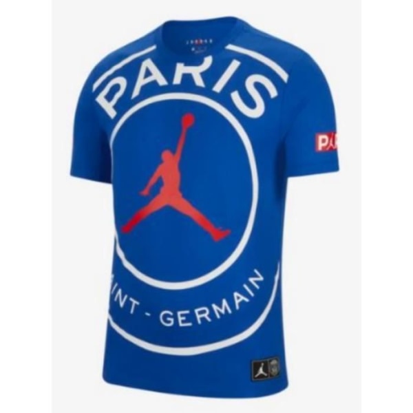 Nike Jordan PSG Paris Saint-Germain blå T-shirt för män