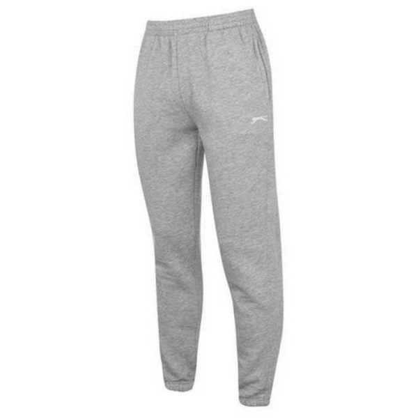 Joggingbottnar i fleece i plusstorlek för män - Slazenger - Grå - Andas - Multisport - 2 fickor med dragkedja