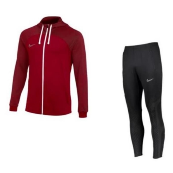 Ny Nike Swoosh Jogger med huva för män, röd och svart