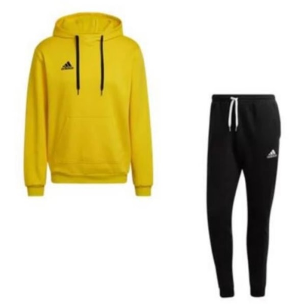 Nya Adidas joggingbyxor i gul och svart fleece för män