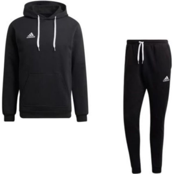 Hooded Fleece Joggers Adidas Black Men - Multisport - Långa ärmar - Andas