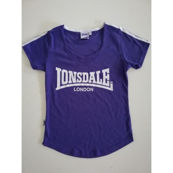 Lila och vit Lonsdale Collector T-shirt för kvinnor, storlek S