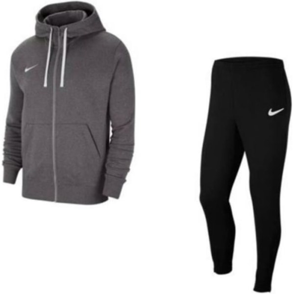 Nike joggingbyxor i fleece med dragkedja för män, grå och svart - Långa ärmar - Multisport - Andas