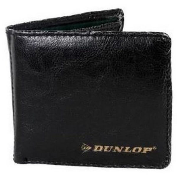 Dunlop svart polyuretanplånbok för män