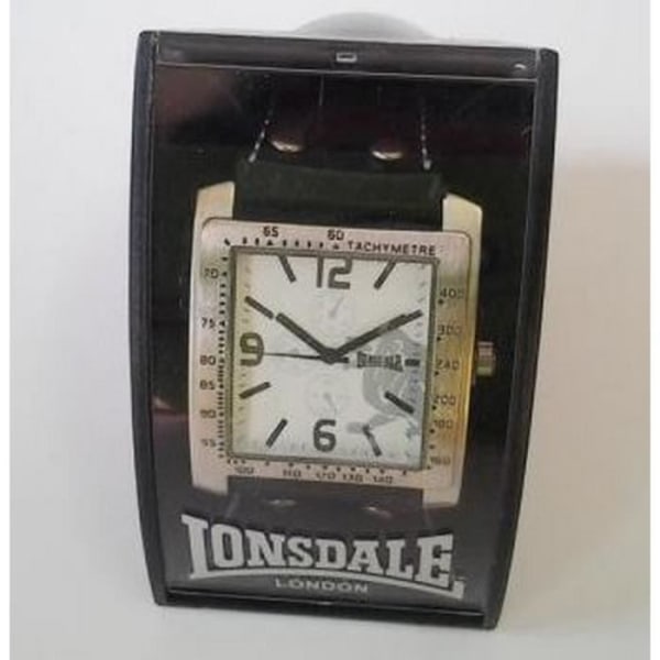 Ny Lonsdale svart vintage tachymeterklocka för män
