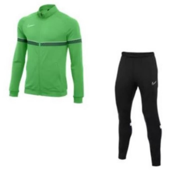 Nike Swoosh gröna och svarta joggingbyxor för pojkar - Dri-Fit-teknik - Fickor med dragkedja - 100 % polyester