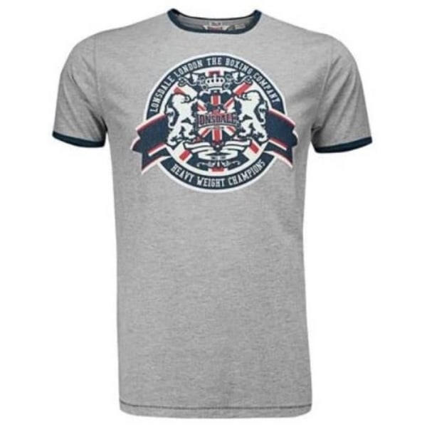Lonsdale samlar-T-shirt för män Benjamin Grå
