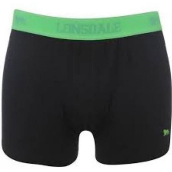 Presentförpackning med 2 svarta och gröna Lonsdale-boxers för män
