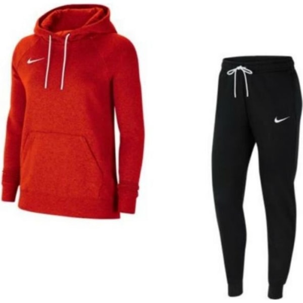 Nike fleecejogging med huva för kvinnor i rött och svart - Multisport - Långa ärmar - Andas