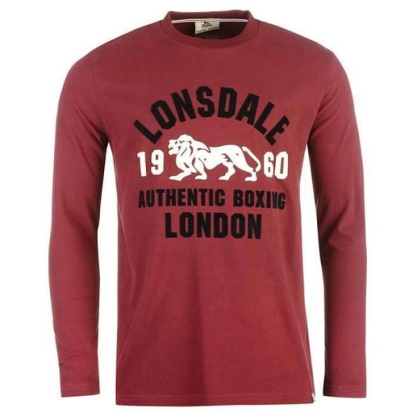 Lonsdale Lion Burgundy Långärmad T-shirt för män