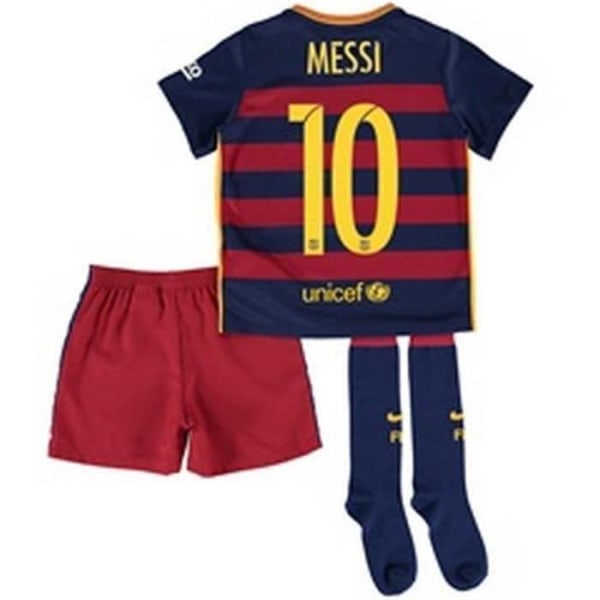FC Barcelona komplett set - Säsong 2015/2016 - Messi nummer 10 utskrift - Röd - Pojke - Fotboll