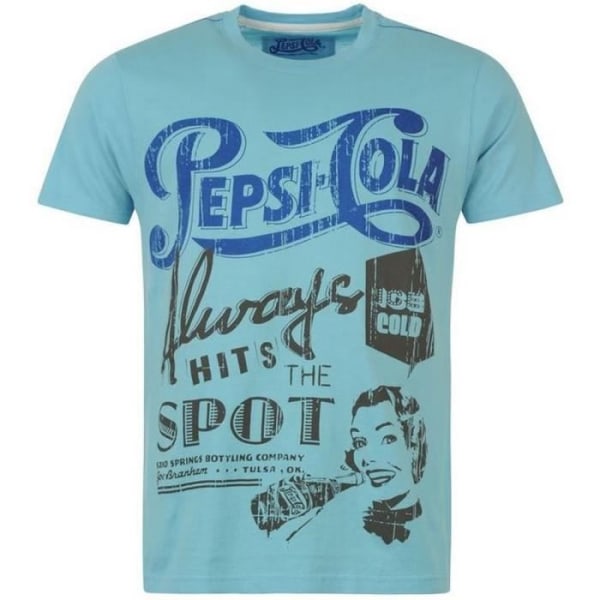 Vintage ljusblå Pepsi-Cola T-shirt för män