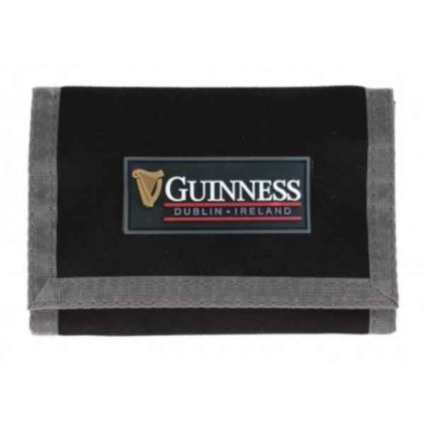 Svart Guinness herrplånbok med kardborreband