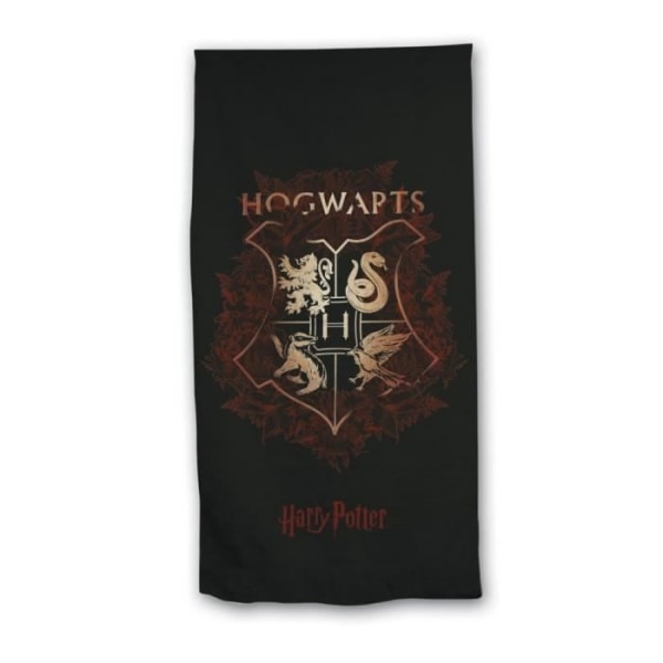 Officiell Warner Bros Harry Potter badhandduk svart färg